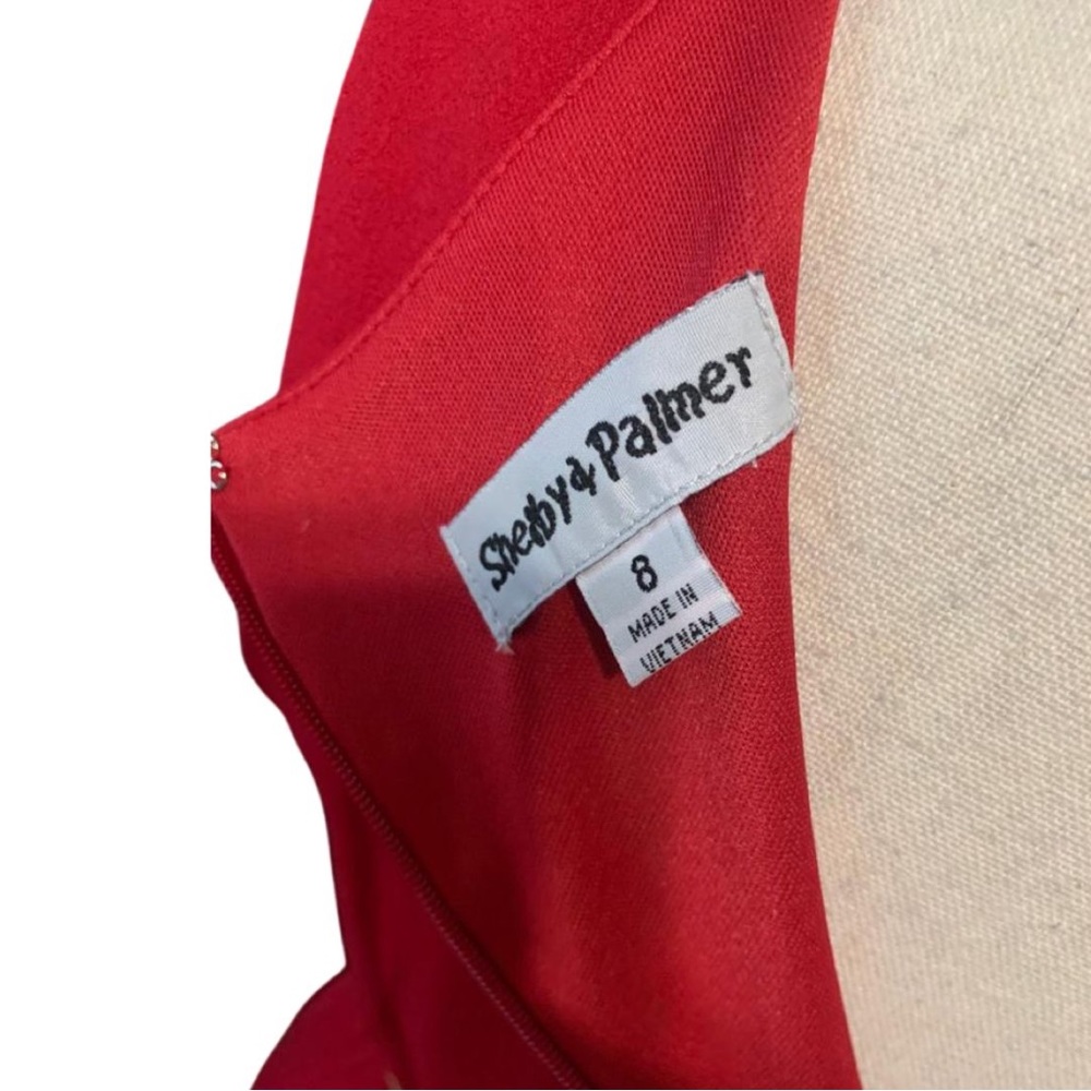 Shelby & Palmer Red pleated dress - Picture 3 of 4